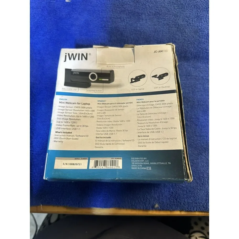 jWin Compact Series Video EZ Camera.‎ Unopened Box